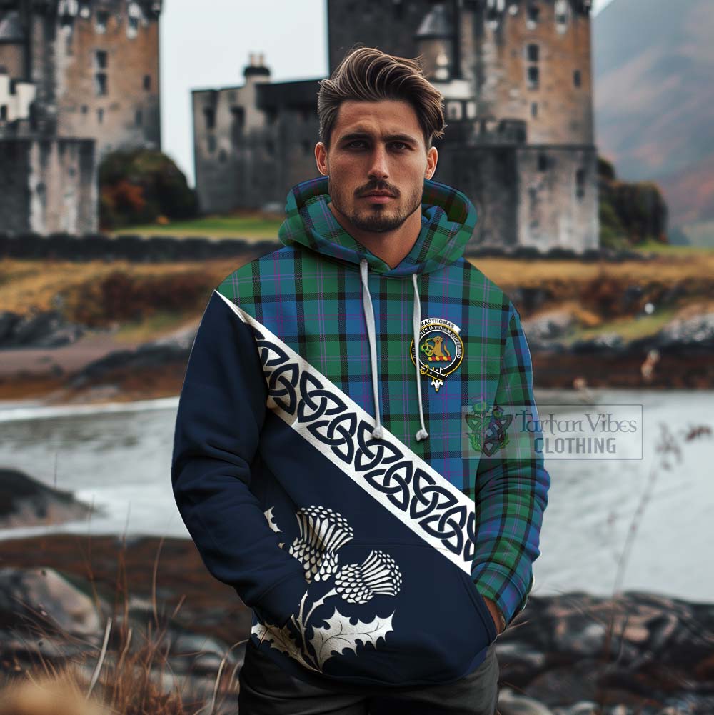 MacThomas (McThomas) Tartan Cotton Hoodie Featuring Thistle and Scotland Map - Tartan Vibes Clothing