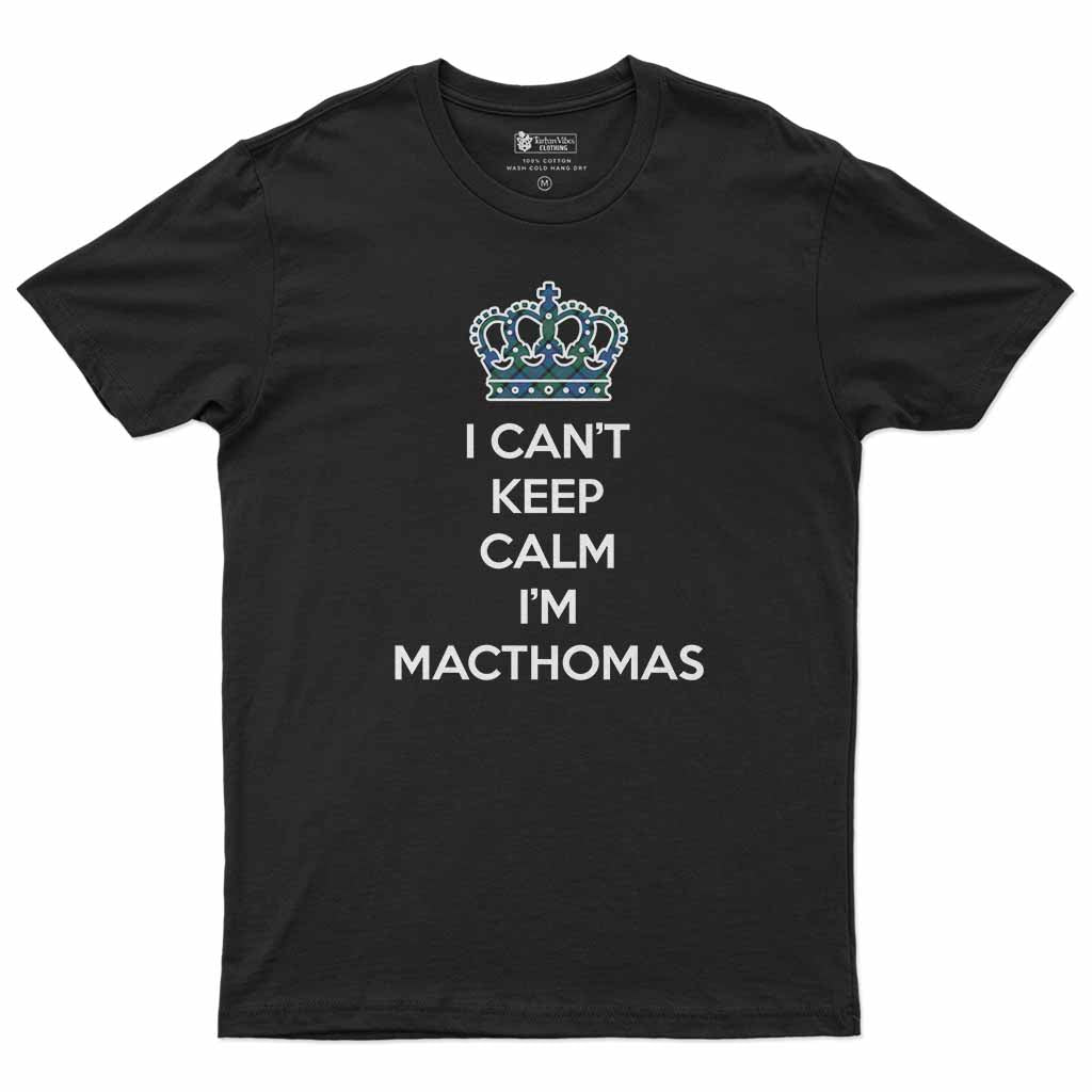 MacThomas (McThomas) Can't Keep Calm Men's T-Shirt Black - Tartan Vibes Clothing