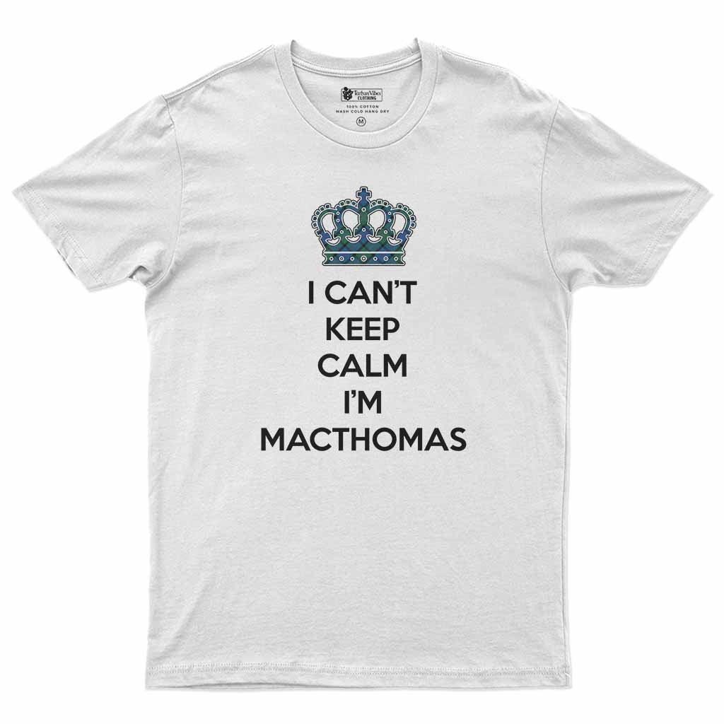 MacThomas (McThomas) Can't Keep Calm Men's T-Shirt White - Tartan Vibes Clothing