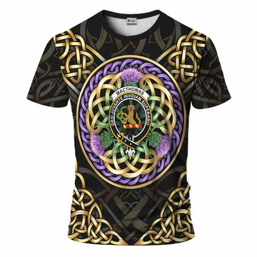 MacThomas (McThomas) Clan Crest T-Shirt Celtic Scottish Thistle