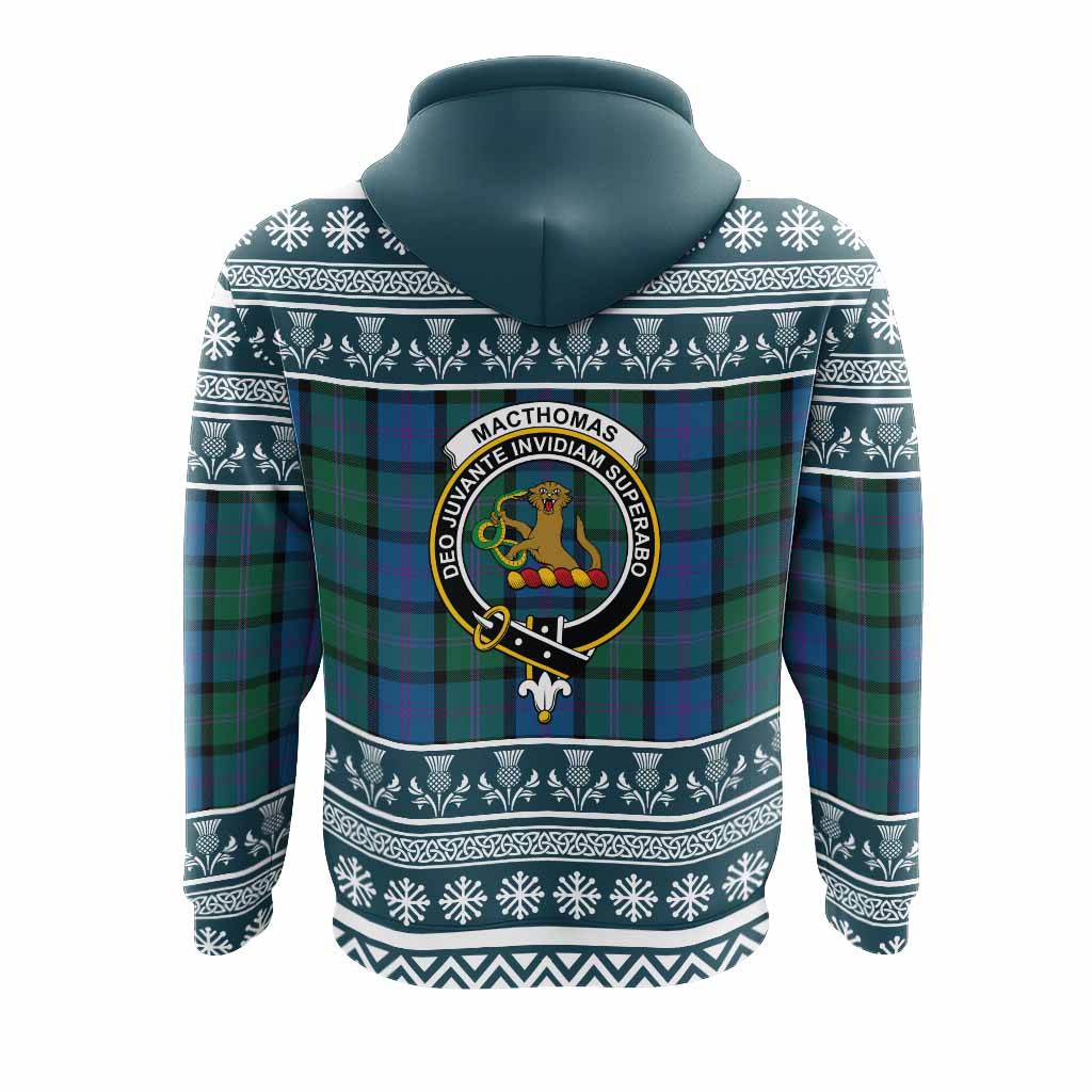 MacThomas (McThomas) Clan Tartan Christmas Hoodie with Family Crest - Tartan Vibes Clothing