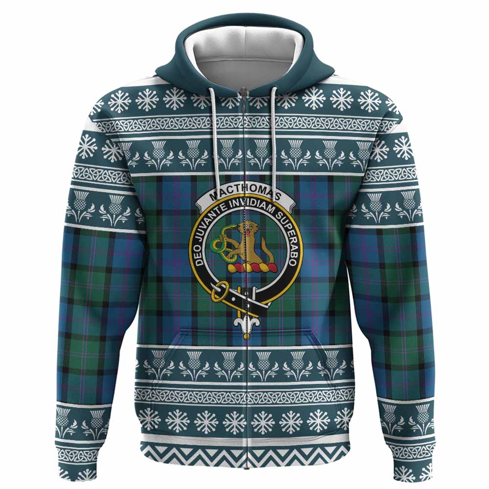 MacThomas (McThomas) Clan Tartan Christmas Hoodie with Family Crest - Tartan Vibes Clothing