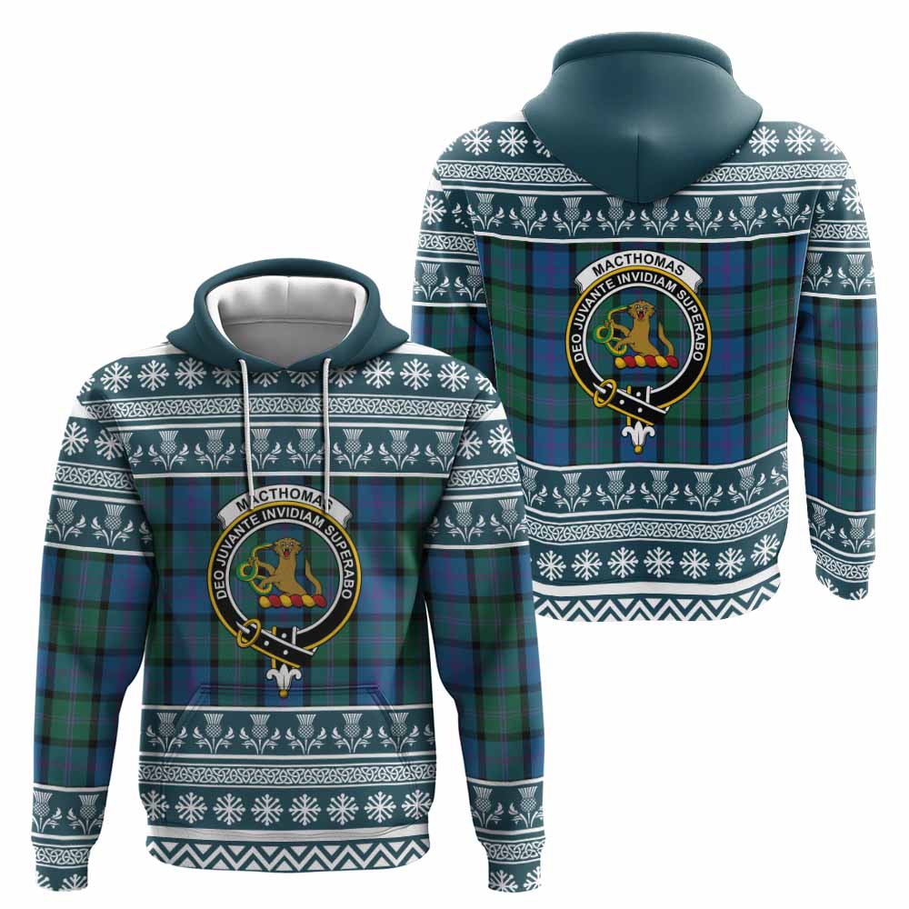 MacThomas (McThomas) Clan Tartan Christmas Hoodie with Family Crest - Tartan Vibes Clothing
