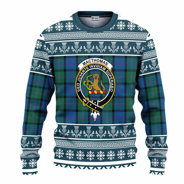 MacThomas (McThomas) Clan Tartan Christmas Ugly Sweater with Family Crest - Tartan Vibes Clothing