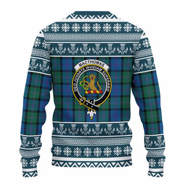 MacThomas (McThomas) Clan Tartan Christmas Ugly Sweater with Family Crest - Tartan Vibes Clothing