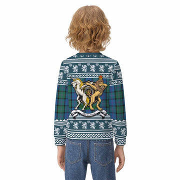 MacThomas (McThomas) Clan Tartan Crest Christmas Kid Ugly Sweatshirt Coat of Arms Funny Style - Tartan Vibes Clothing