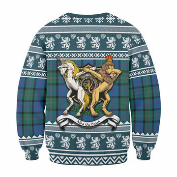 MacThomas (McThomas) Clan Tartan Crest Christmas Sweatshirt Coat of Arms Funny Style - Tartan Vibes Clothing