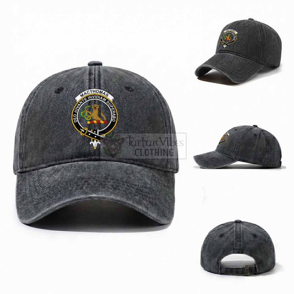 MacThomas (McThomas) Scottish Clan Crest Washed Baseball Cap