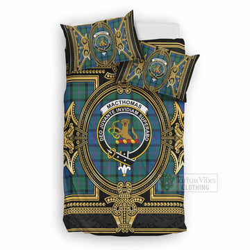 MacThomas (McThomas) Scottish Tartan Crest Bedding Set Royal Stylized UK Bedding Set UK Double 79*79 inch - Tartan Vibes Clothing