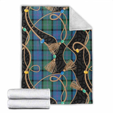 MacThomas (McThomas) Scottish Tartan Twisted Ropes Stylized Blanket X-Large 59 x 79 inches 150 x 200 cm - Tartan Vibes Clothing