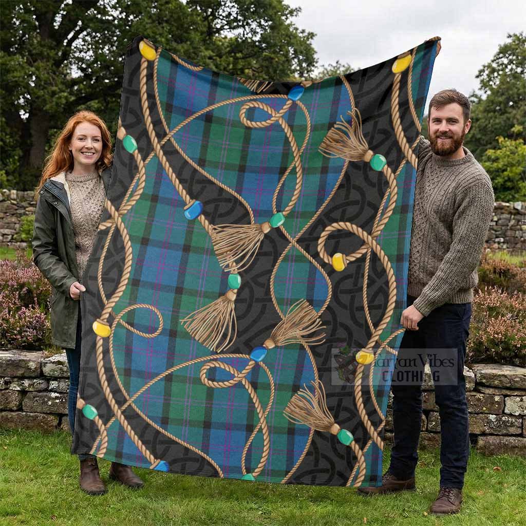 MacThomas (McThomas) Scottish Tartan Twisted Ropes Stylized Blanket - Tartan Vibes Clothing