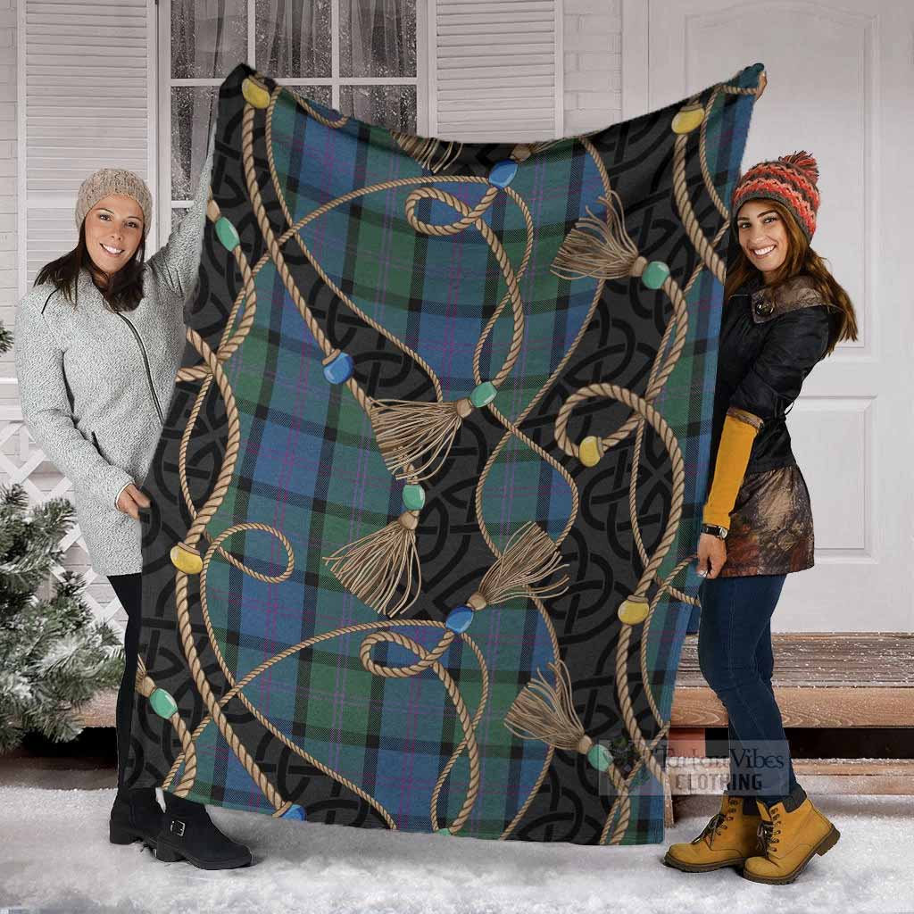 MacThomas (McThomas) Scottish Tartan Twisted Ropes Stylized Blanket - Tartan Vibes Clothing