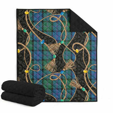 MacThomas (McThomas) Scottish Tartan Twisted Ropes Stylized Premium Quilt Super King Quilt 91" x 110" - Tartan Vibes Clothing