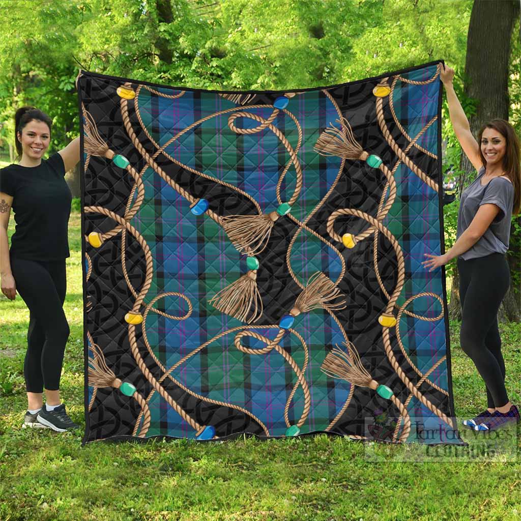 MacThomas (McThomas) Scottish Tartan Twisted Ropes Stylized Premium Quilt - Tartan Vibes Clothing