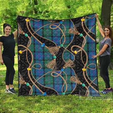 MacThomas (McThomas) Scottish Tartan Twisted Ropes Stylized Premium Quilt - Tartan Vibes Clothing