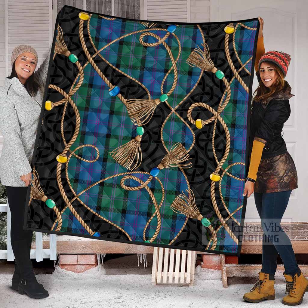 MacThomas (McThomas) Scottish Tartan Twisted Ropes Stylized Premium Quilt - Tartan Vibes Clothing