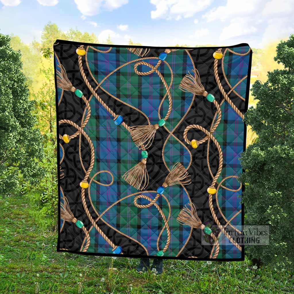MacThomas (McThomas) Scottish Tartan Twisted Ropes Stylized Premium Quilt - Tartan Vibes Clothing