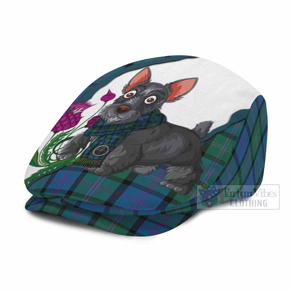 MacThomas (McThomas) Scottish Terrier Tartan Flat Cap, Jeff Cap Thistle Heritage Art - Tartan Vibes Clothing