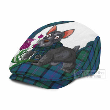 MacThomas (McThomas) Scottish Terrier Tartan Flat Cap, Jeff Cap Thistle Heritage Art - Tartan Vibes Clothing