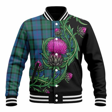 MacThomas (McThomas) Tartan Baseball Jacket Resilient Scottish Thistle Unisex - Tartan Vibes Clothing