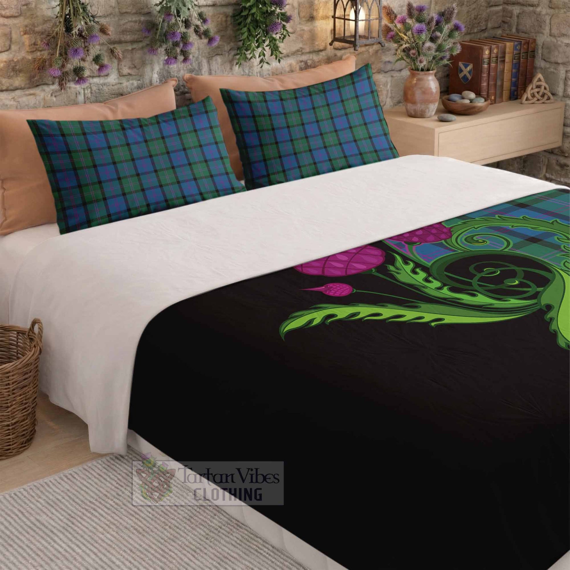 MacThomas (McThomas) Tartan Bedding Set Traditional Scottish Thistle - Tartan Vibes Clothing