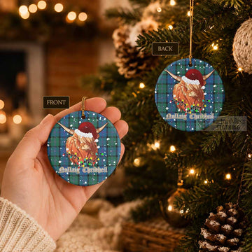 MacThomas (McThomas) Tartan Ceramic Circle Ornament Mister Coo - Highlander Decor - Tartan Vibes Clothing