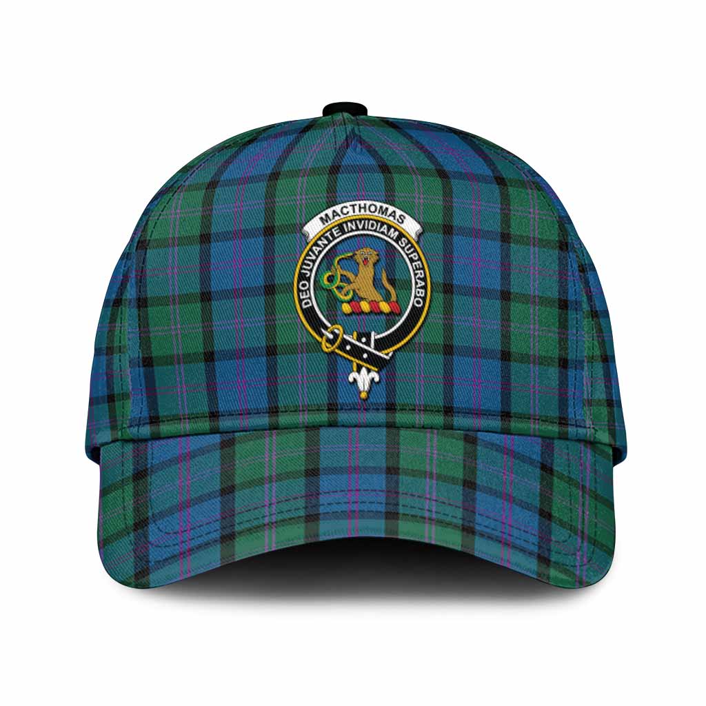 MacThomas (McThomas) Tartan Classic Cap with Family Crest