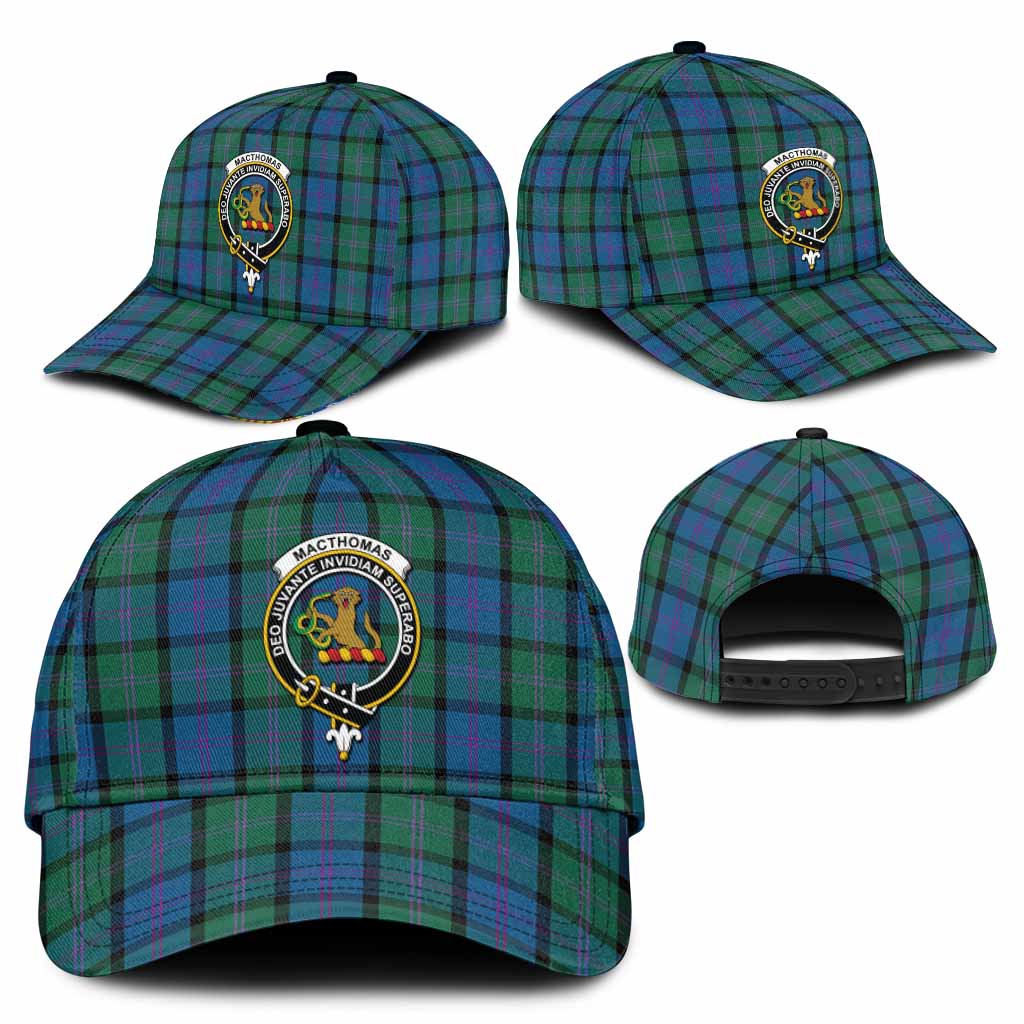 MacThomas (McThomas) Tartan Classic Cap with Family Crest