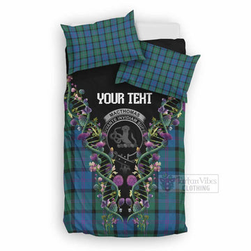 MacThomas (McThomas) Tartan Crest Bedding Set Scottish Heritage Thistle DNA