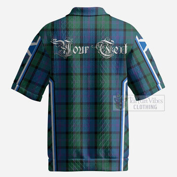 MacThomas (McThomas) Tartan Crest Men’s Polo Sweater Top Scotland Coat of Arm Flag Style
