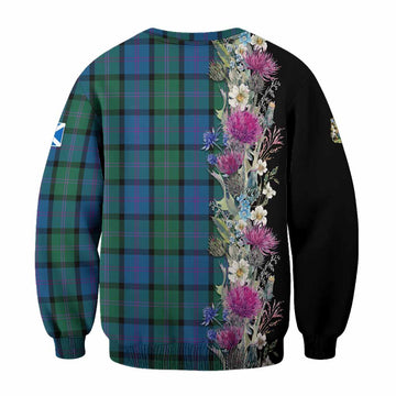 MacThomas (McThomas) Tartan Crest Thistle Floral Sweatshirt - Tartan Vibes Clothing