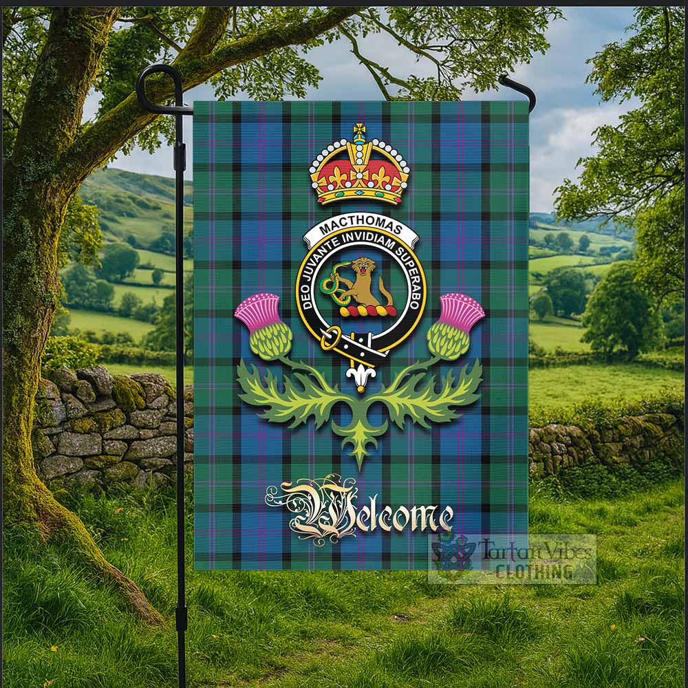 MacThomas (McThomas) Tartan Family Crest Garden Flag Royal Thistle Welcome Style - Tartan Vibes Clothing