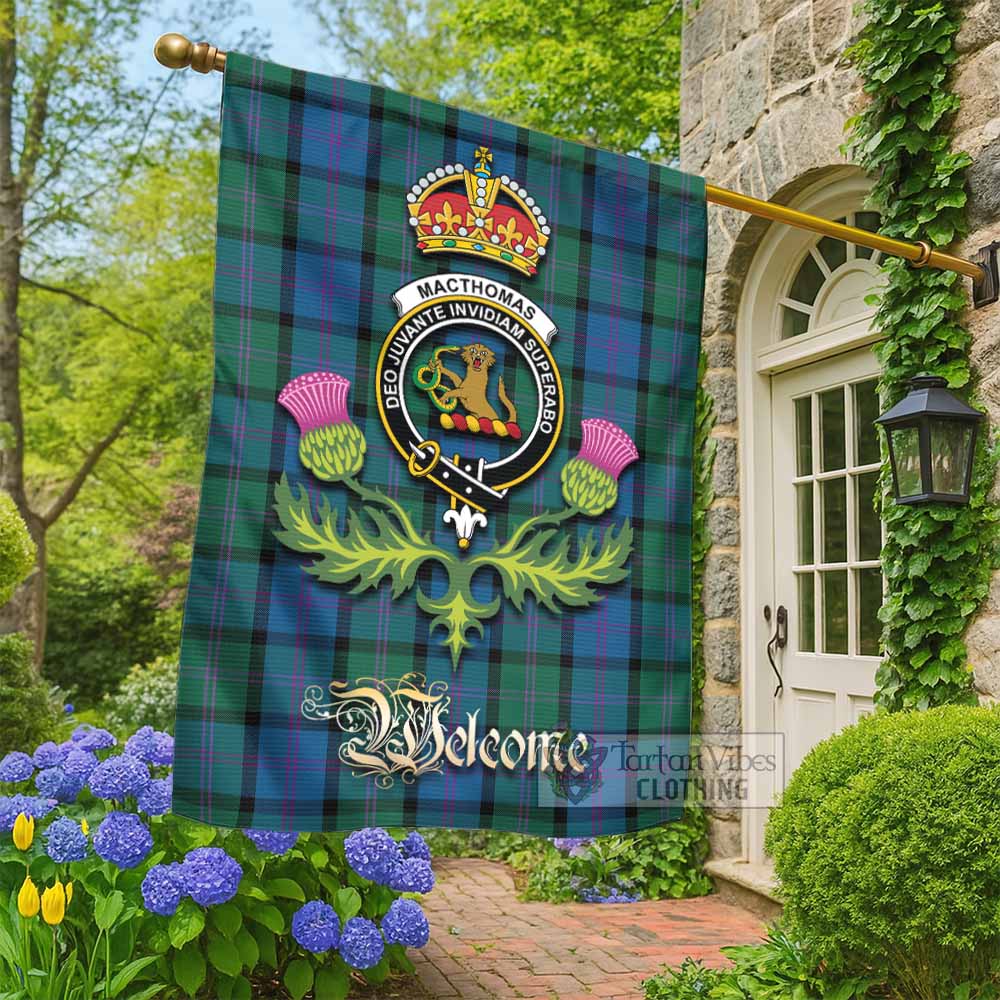 MacThomas (McThomas) Tartan Family Crest Garden Flag Royal Thistle Welcome Style - Tartan Vibes Clothing