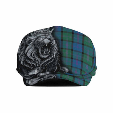MacThomas (McThomas) Tartan Flat Cap, Jeff Cap Roaring Lion Heritage Flat Cap - Tartan Vibes Clothing