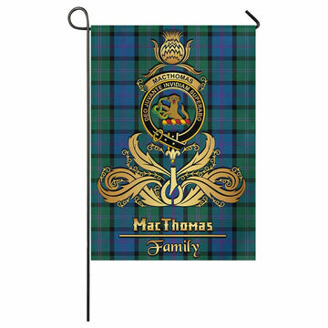 MacThomas (McThomas) Tartan Garden Flag with Highland Thistle Cherish Family Crest Style