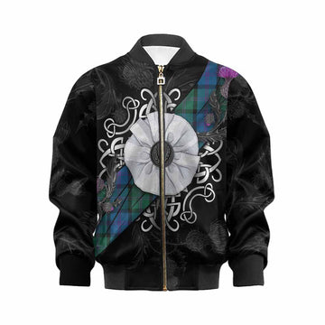 MacThomas (McThomas) Tartan Kid Bomber Jacket Jacobite White Rose Kid XS - Tartan Vibes Clothing