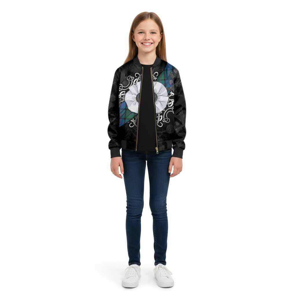 MacThomas (McThomas) Tartan Kid Bomber Jacket Jacobite White Rose - Tartan Vibes Clothing