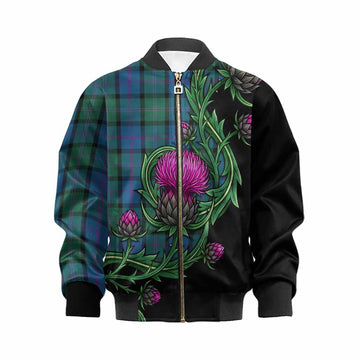 MacThomas (McThomas) Tartan Kid Bomber Jacket Resilient Scottish Thistle Kid XS - Tartan Vibes Clothing