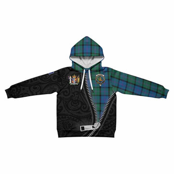 MacThomas (McThomas) Tartan Kid Hoodie New Zealand Pattern Unique Zipper Stylized