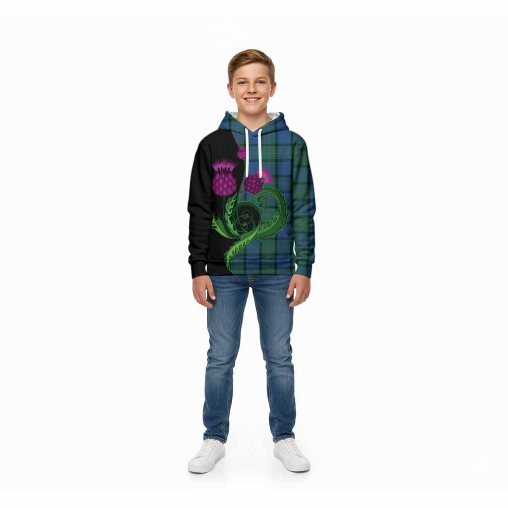 MacThomas (McThomas) Tartan Kid Hoodie Traditional Scottish Thistle