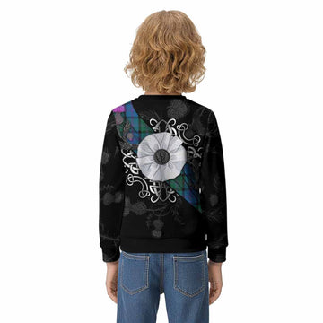 MacThomas (McThomas) Tartan Kid Knitted Sweatshirt Jacobite White Rose - Tartan Vibes Clothing
