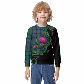 MacThomas (McThomas) Tartan Kid Knitted Sweatshirt Resilient Scottish Thistle Kid - Tartan Vibes Clothing