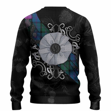 MacThomas (McThomas) Tartan Knitted Sweater Jacobite White Rose - Tartan Vibes Clothing