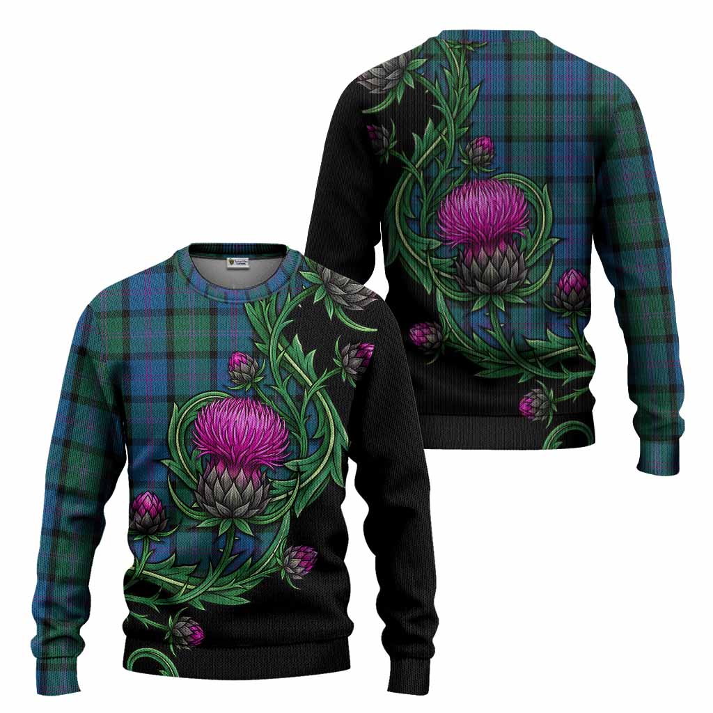 MacThomas (McThomas) Tartan Knitted Sweater Resilient Scottish Thistle - Tartan Vibes Clothing