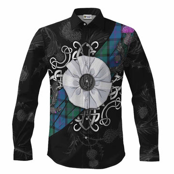 MacThomas (McThomas) Tartan Long Sleeve Button Shirts Jacobite White Rose Men's Shirt S - Tartan Vibes Clothing