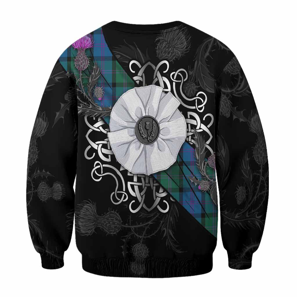 MacThomas (McThomas) Tartan Sweatshirt Jacobite White Rose - Tartan Vibes Clothing