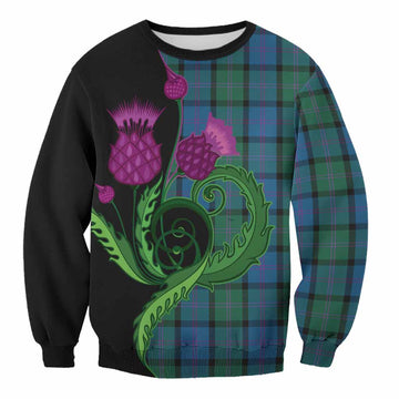 MacThomas (McThomas) Tartan Sweatshirt Traditional Scottish Thistle