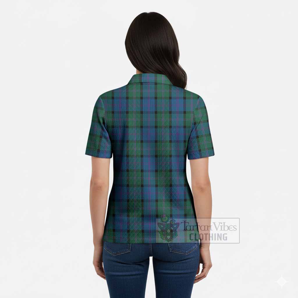 MacThomas (McThomas) Tartan Women’s Polo Sweater Top with Family Crest