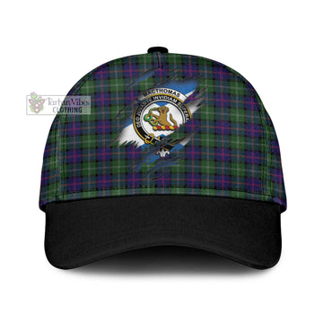 MacThomas Modern Tartan Classic Cap with Family Crest In Me Style