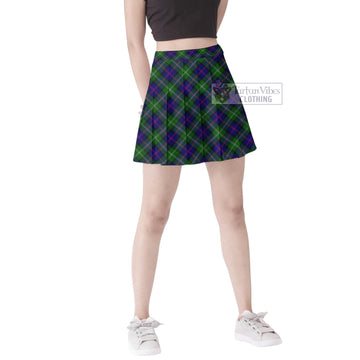 MacThomas Modern Tartan Women's Plated Mini Skirt